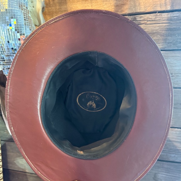 Vintage hair on hide leather hat